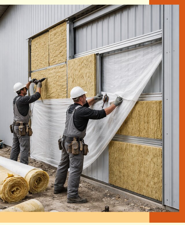 Утепление металлического склада в Снежинске от 4676 руб/м2 — комплексное утепление под ключ | ТепломастерСнж